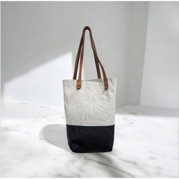 24b Fleabags Custom Flea Bag Leather And Canvas Tote Bag - Picture 14 of 14